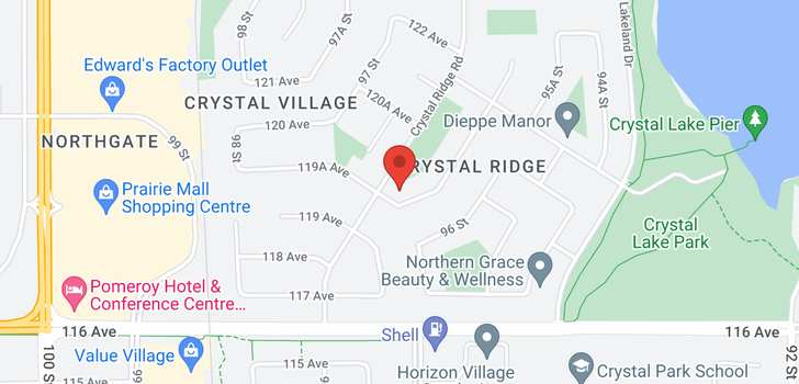 map of 9606 119A Avenue